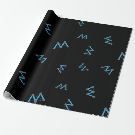 Cool Moac Cryptocurrency Coin Sign Patroon Cadeaupapier (Uitgerold)