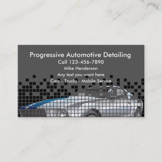Cool Mobiel Auto Detail Visitekaartje (Voorkant)