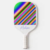 Cool mod strepen op maat pickleball paddle (Voorkant)