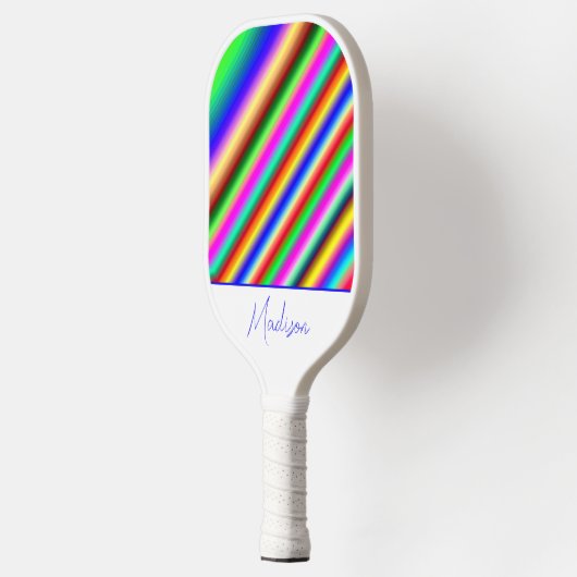 Cool mod strepen op maat pickleball paddle (Links)