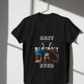 Cool Modem Zwart Foto Beste Baseball Papa Ooit T-shirt