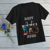 Cool Modem Zwart Foto Beste Baseball Papa Ooit T-shirt