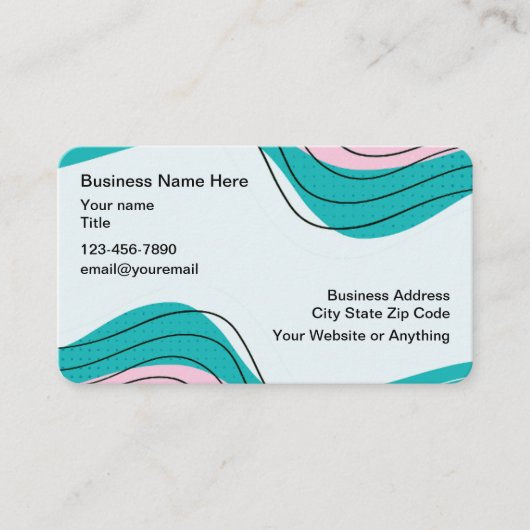 Cool Modern Abstract Creatief Visitekaartje (Voorkant)