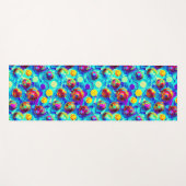 Cool modern abstract kleurrijk kristal yogamat (Voorkant (horizontaal))