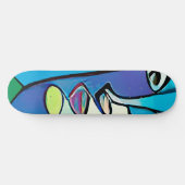 Cool Modern Abstract Kunstskateboard Deck Persoonlijk Skateboard (Horizontaal)