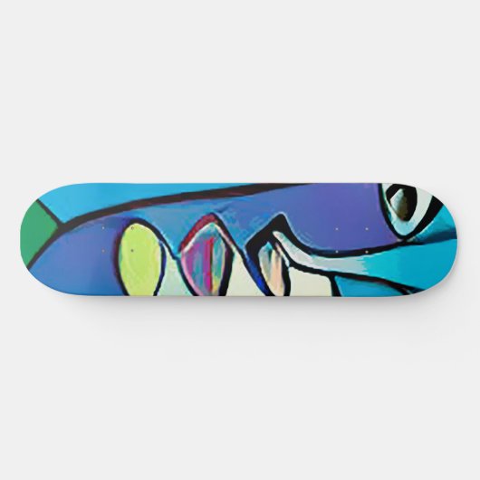 Cool Modern Abstract Kunstskateboard Deck Persoonlijk Skateboard (Horizontaal)