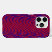 Cool & Modern Abstract Moiré Effect Paarse & Rood Case-Mate iPhone Case (Achterkant (horizontaal))