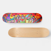Cool Modern Abstracte Street Art Persoonlijk Skateboard (Horizontaal)