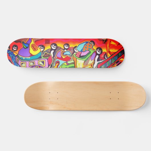 Cool Modern Abstracte Street Art Persoonlijk Skateboard (Horizontaal)