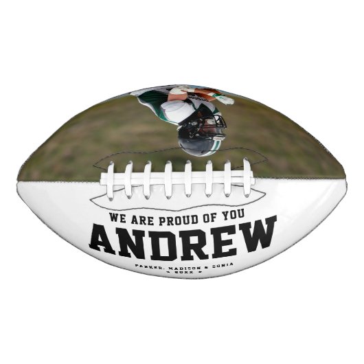 Cool Modern Afstuderen Gift Photo Trendy Unieke American Football (Voorkant)