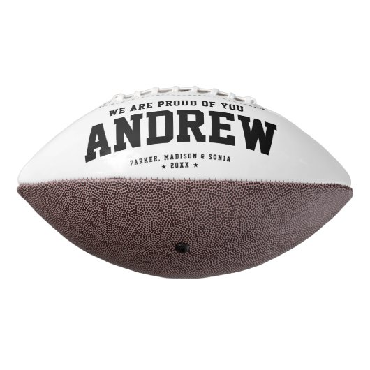Cool Modern Afstuderen Gift Photo Trendy Unieke American Football (Gedraaid 270)