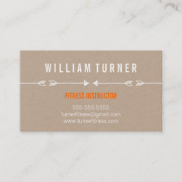 COOL MODERN ARROW eenvoudige schets trendy eco kra Visitekaartje