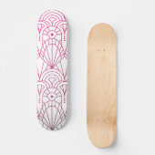 Cool Modern Art Deco Pink White Patroon Persoonlijk Skateboard (Voorkant)