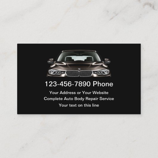 Cool Modern Automotive Services Visitekaartje (Achterkant)