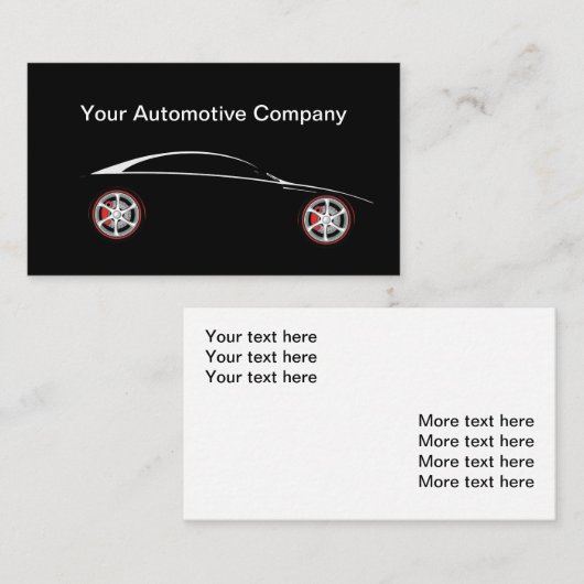 Cool Modern Automotive Thema Visitekaartje (Voorkant / Achterkant)