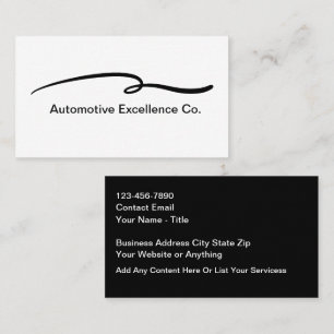 Cool Modern Automotive Theme Visitekaartjes