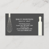 Cool Modern Bakery Pastry Chef Visitekaartje (Achterkant)