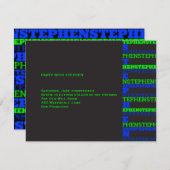 Cool Modern Bar Mitzvah Reception Stephen Kaart (Voorkant / Achterkant)