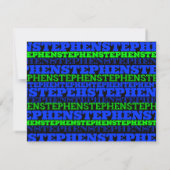 Cool Modern Bar Mitzvah RSVP Stephen Kaartje (Achterkant)