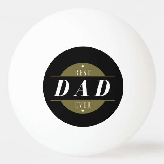 Cool Modern Best DAD ooit Photo Gold Black Pingpongbal (Voorkant)