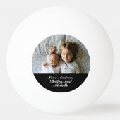 Cool Modern Best DAD ooit Photo Gold Black Pingpongbal (Achterkant)