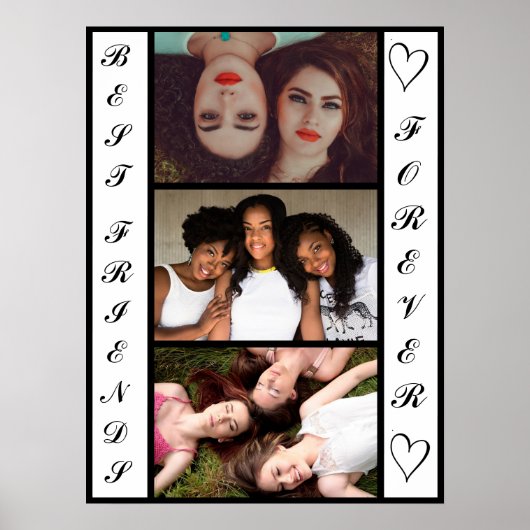 Cool Modern Best Friends Forever 3 Foto's Poster (Voorkant)