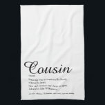 Cool Modern Black en White Cousin Definition Theedoek<br><div class="desc">Geef je speciale neef een speciaal cadeau om te creëer. Een perfecte manier om hen te shows hoe geweldig ze elke dag zijn. Ontworpen door: Thisnotme©</div>