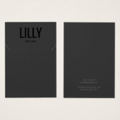 Cool Modern Black Ketting Bracelet-kaart Visitekaartje (Voorkant /achterkant)