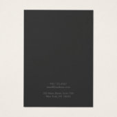 Cool Modern Black Ketting Bracelet-kaart Visitekaartje (Achterkant)