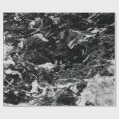 Cool Modern Black Marble Stone Texture Cadeaupapier (Vlak)