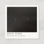 Cool Modern Black White Stud Earning Display Vierkante Visitekaartje (Voorkant)