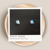 Cool Modern Black White Stud Earning Display Vierkante Visitekaartje