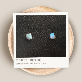 Cool Modern Black White Stud Earning Display Vierkante Visitekaartje