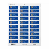 Cool Modern Blauw Minimalistische Website QR Code Etiket (Full Sheet)