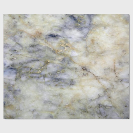 Cool Modern Blue Marble Stone Texture Cadeaupapier (Vlak)