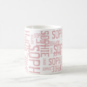 Cool & Modern Blush Pink Typografie Koffiemok (Center)