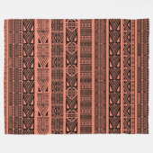 Cool Modern Boho Black en roze patroonstrips Fleece Deken (Voorkant (Horizontaal))