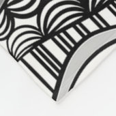 Cool Modern Boho Black en White Pattern Doodles Fleece Deken (Hoek)
