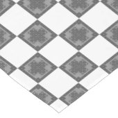 Cool Modern Boho Black en White Pattern Pset Korte Tafelloper (Hoek)