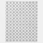 Cool Modern Boho Black en White Pattern Rhombus Fleece Deken (Voorkant)