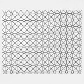 Cool Modern Boho Black en White Pattern Rhombus Fleece Deken (Voorkant (Horizontaal))