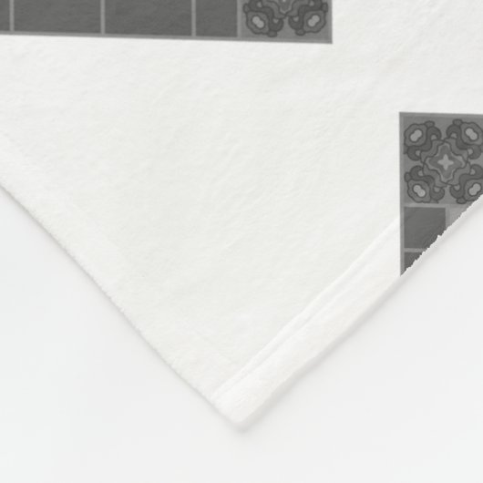 Cool Modern Boho Black en White Pattern Rhombus Fleece Deken (Hoek)