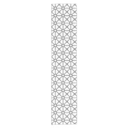 Cool Modern Boho Black en White Pattern Rhombus Korte Tafelloper