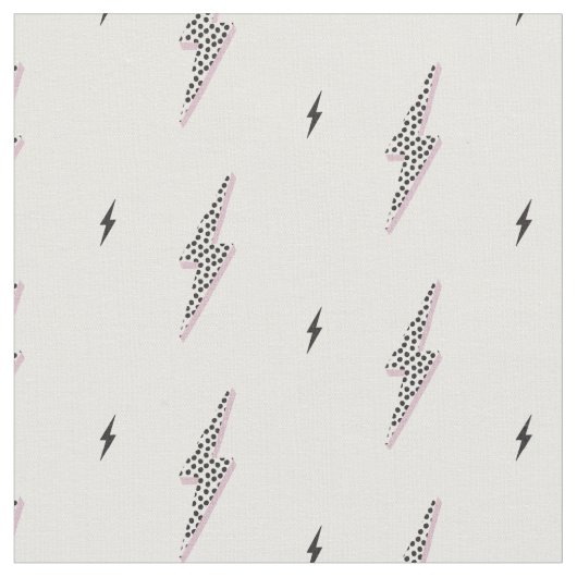 Cool modern bolt power sign white neutral stof (Close Up)