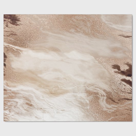 Cool Modern Brown Gold Marble Stone Texture Cadeaupapier (Vlak)