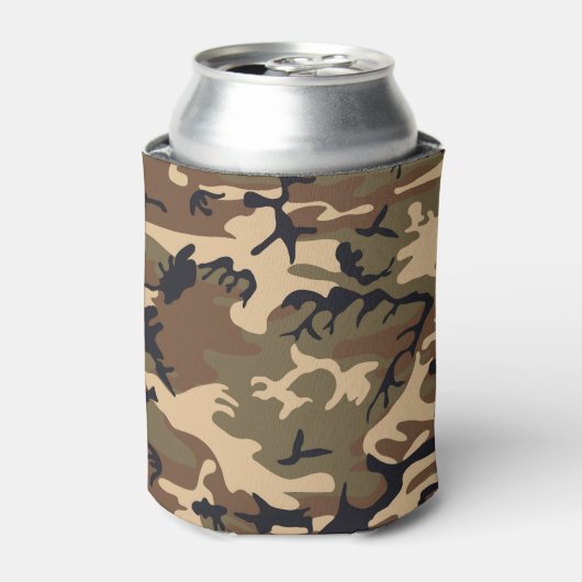 Cool Modern Camouflage-ontwerp Blikjeskoeler (Blikje Voorkant)