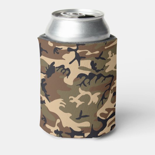 Cool Modern Camouflage-ontwerp Blikjeskoeler (Blikje Achterkant)