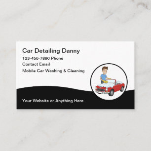 Cool Modern Car Wash Detailing Visitekaartjes