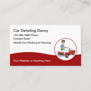 Cool Modern Car Wash Detailing Visitekaartjes