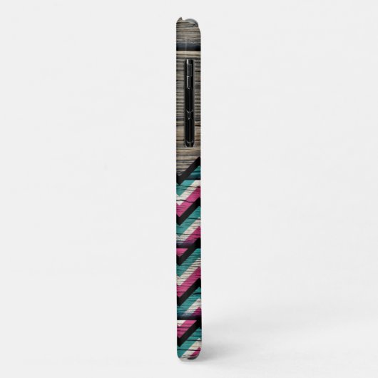 Cool Modern Chevron Pattern op hout Case-Mate iPhone Case (Achterkant/links)